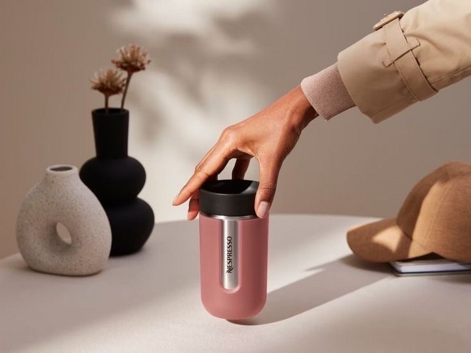 Nespresso Pembe Termos - Nomad Travel Mug Small Terracotta - Görsel 3