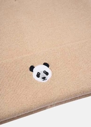 Bej Unisex WWF Panda Örgü Bere - Görsel 5