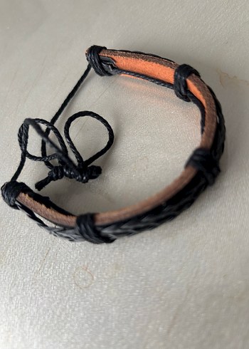 Erkek Siyah Deri Biker Bileklik - Görsel 4