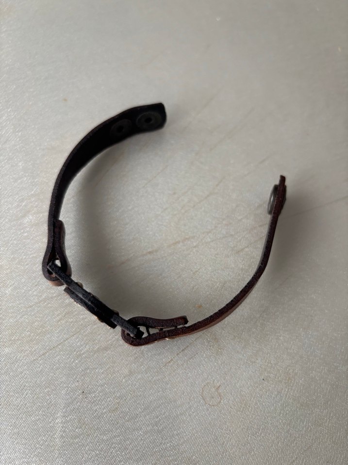 Kahverengi  Gotik Desenli Tokalı Bileklik - Görsel 4