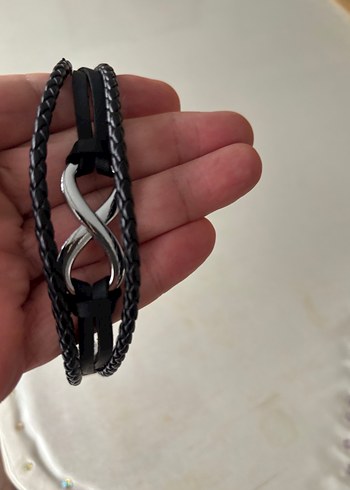 Siyah Erkek Gotik Sonsuzluk Bileklik - Görsel 3