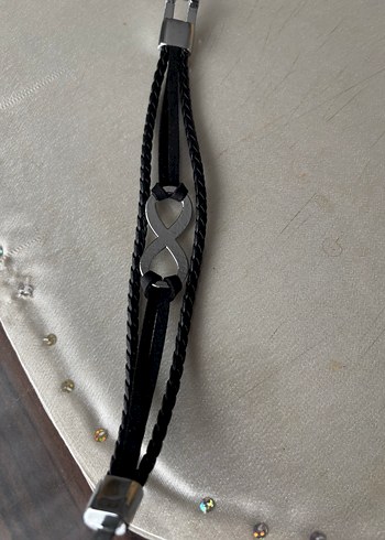 Siyah Erkek Gotik Sonsuzluk Bileklik - Görsel 6