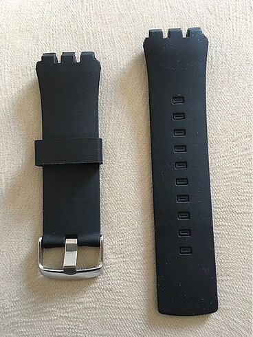 Silikon siyah saat kordonu 22 mm
