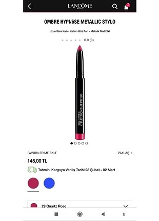 Lancome Kalem far