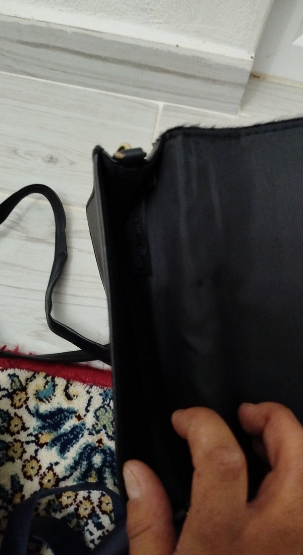 Siyah Süet Kadın Omuz Çantası - Görsel 3