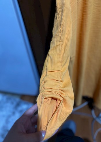 Zara Zara uzun Kollu turuncu elbise