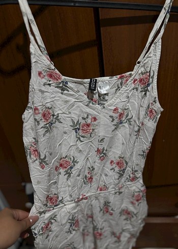 Çiçek Desenli Kadın Kısa Tulum h&m - Görsel 2