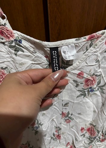 Çiçek Desenli Kadın Kısa Tulum h&m - Görsel 3