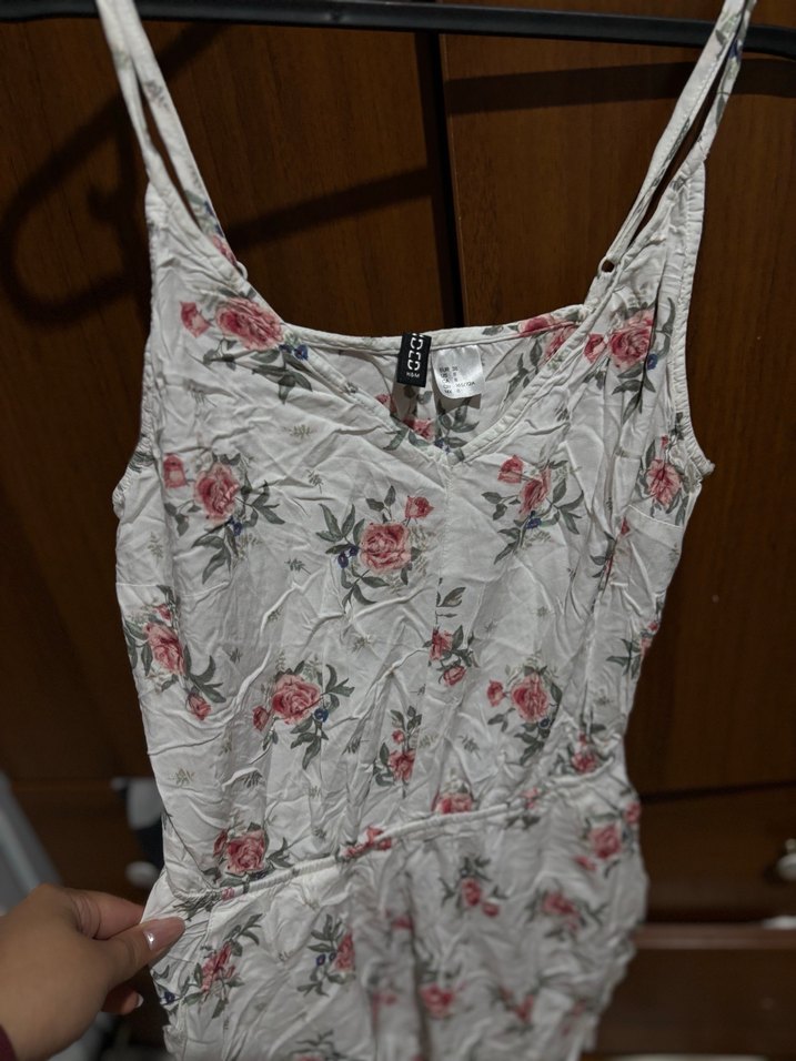 Çiçek Desenli Kadın Kısa Tulum h&m - Görsel 2