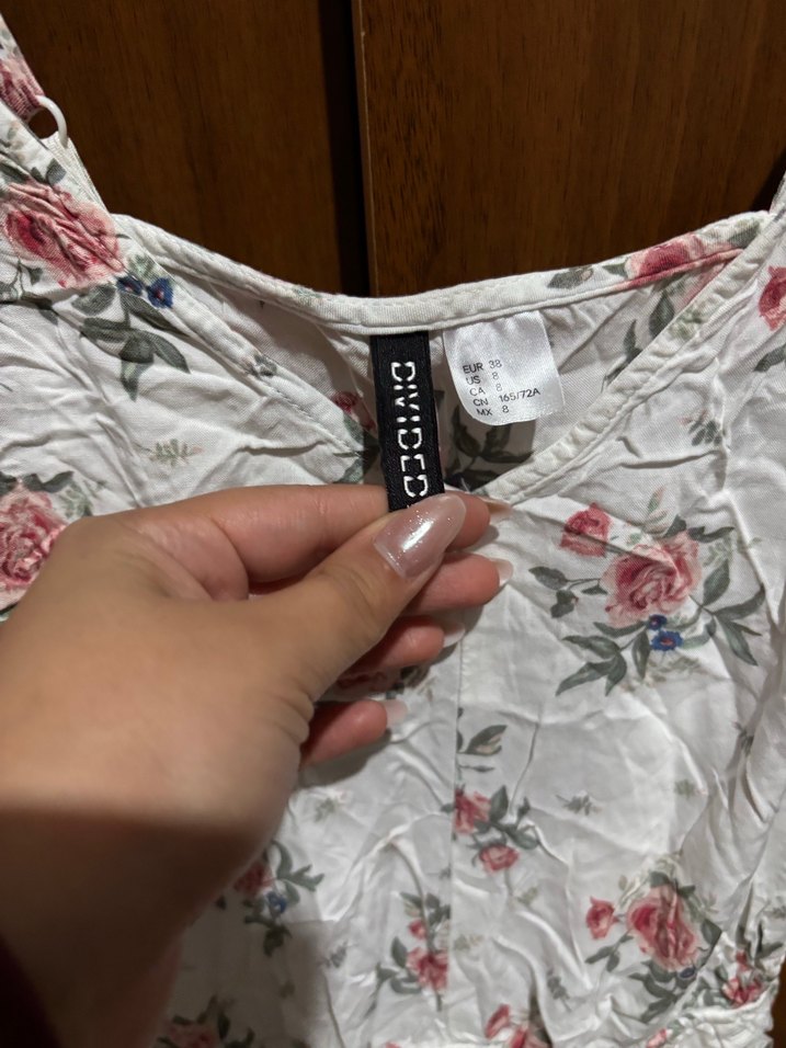 Çiçek Desenli Kadın Kısa Tulum h&m - Görsel 3