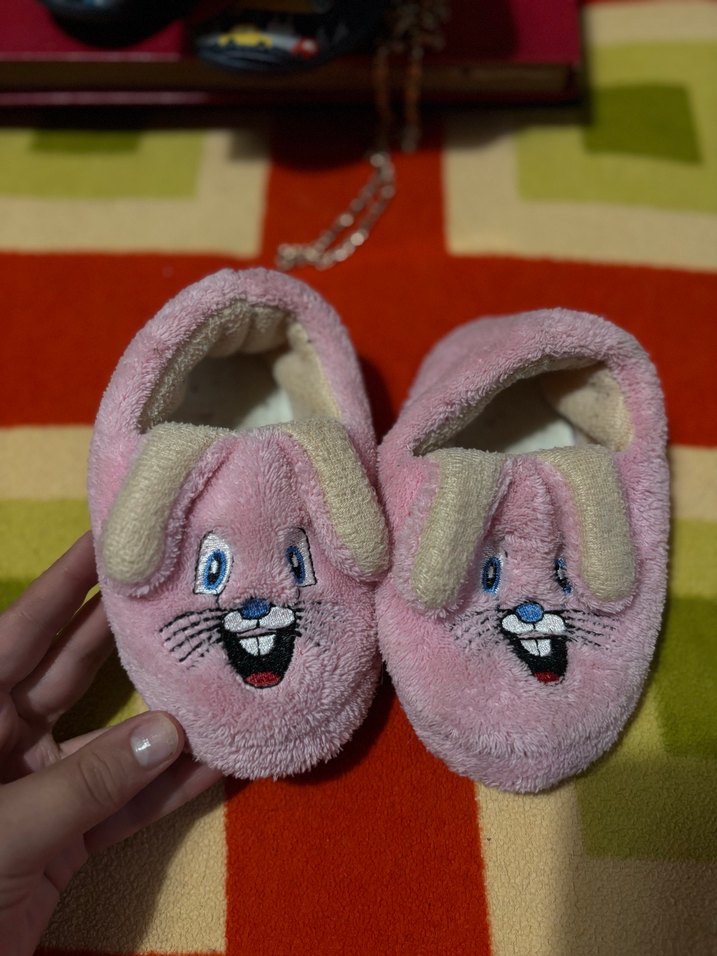 Nakışlı Pembe Kız Çocuk Ev Terliği - Görsel 2