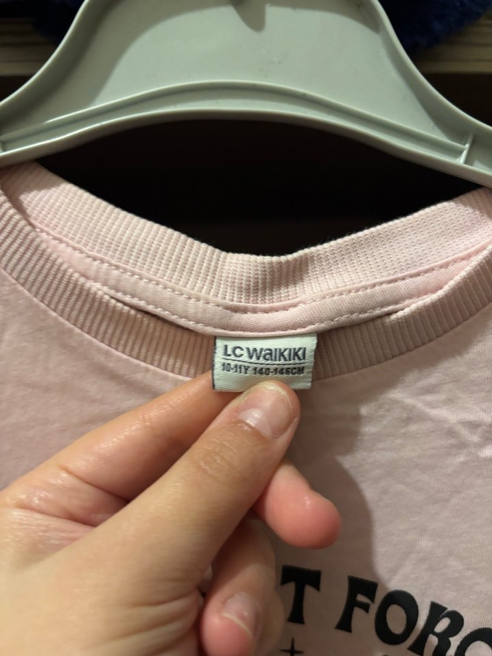 Pembe Baskılı Kız Tişörtü, Kısa Kollu, Rahat Kesim - Görsel 5