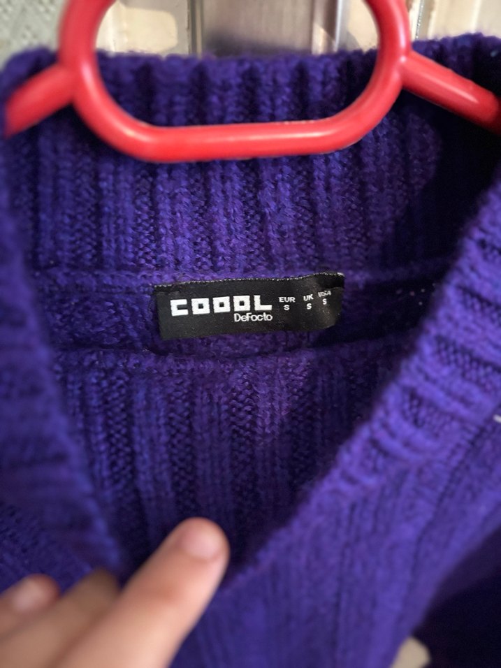 DeFacto Mor Boğazlı Triko Kadın Kazak - Görsel 4