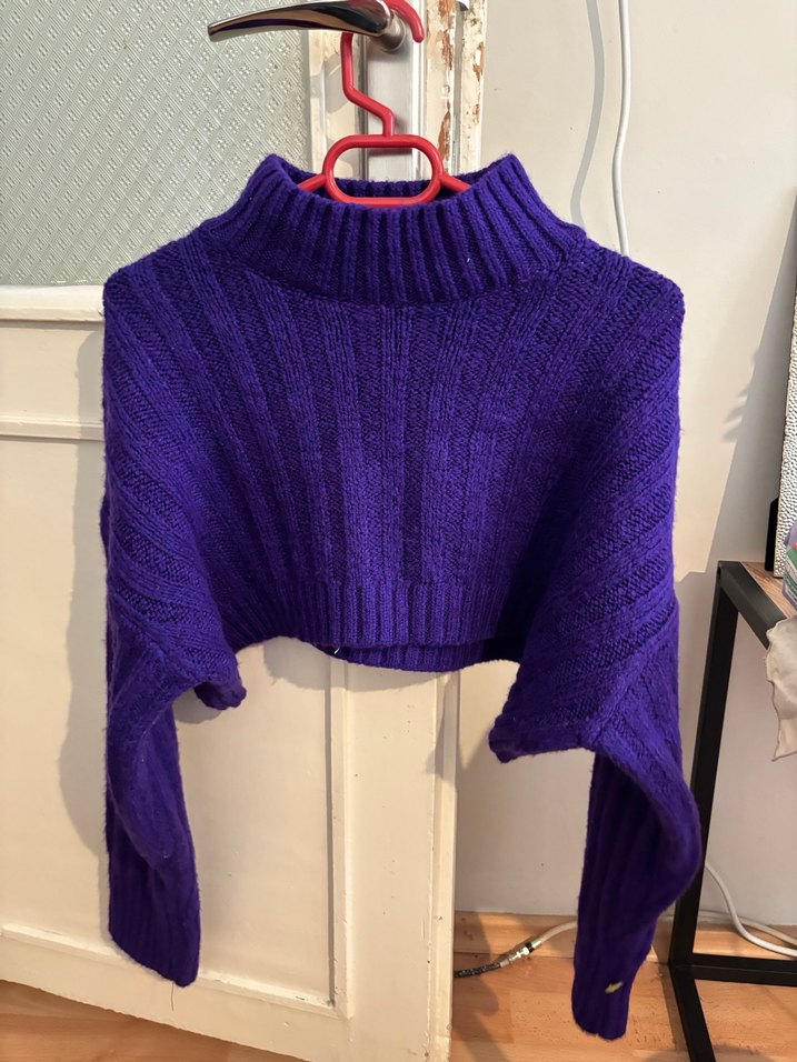 DeFacto Mor Boğazlı Triko Kadın Kazak - Görsel 2