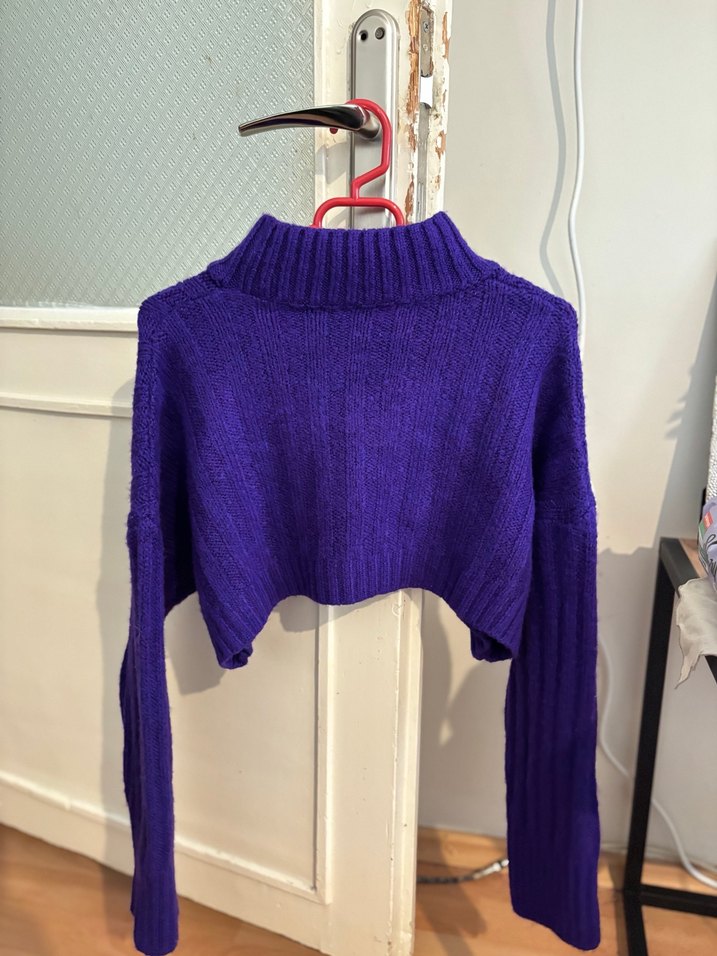 DeFacto Mor Boğazlı Triko Kadın Kazak - Görsel 5