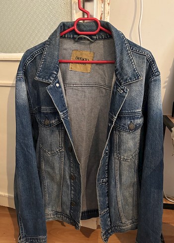 DeFacto Kadın Mavi Baskılı Denim Ceket - Görsel 3