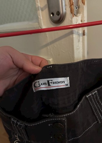 American vintage Nakışlı Siyah Kot etek  - Görsel 6