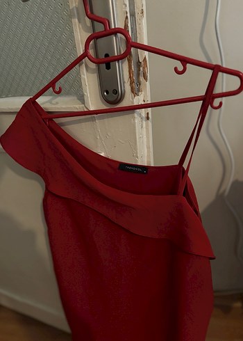 Kırmızı Drapeli Askılı Kadın Bluz - Görsel 6