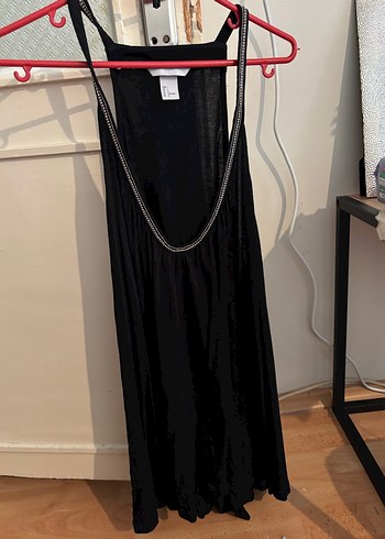 Siyah V Yaka Askılı Midi Kadın Atlet - Görsel 2