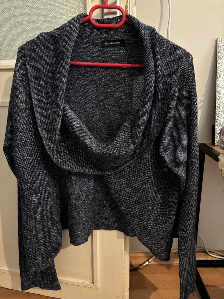 Gri Yüksek Yakalı Örgü Kadın Kazak - Görsel 4