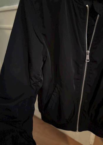 H&M Kadın Siyah Bomber Ceket - Görsel 4