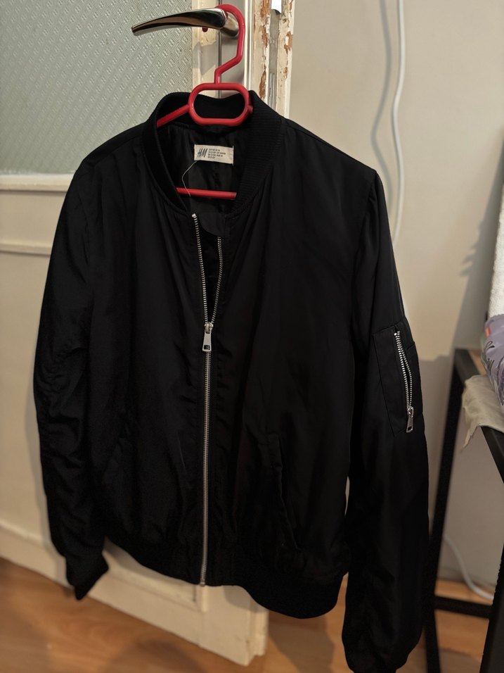 H&M Kadın Siyah Bomber Ceket - Görsel 2