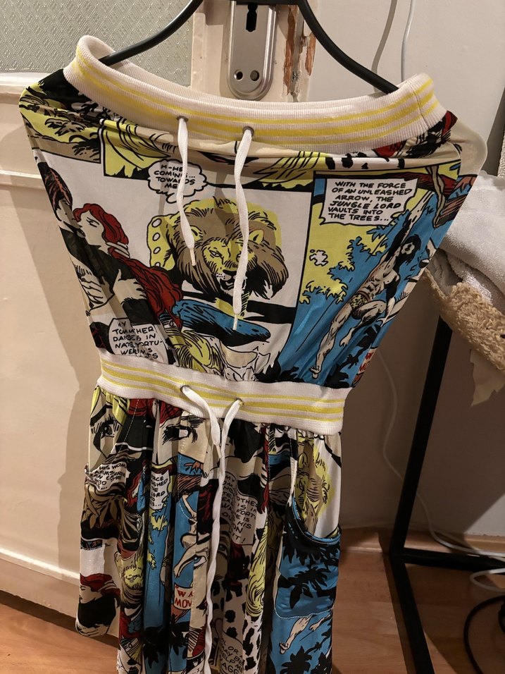 Baskılı Askısız Mini Bayan Elbise - Görsel 2