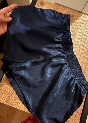 American apprel Kadın Lacivert Mini Saten Şort - Görsel 2