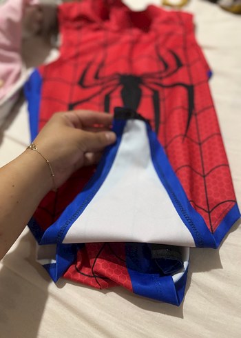 s Beden kırmızı Renk Kırmızı Örümcek Desenli Kolsuz body