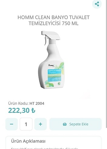 Homm bitkisel banyo WC ve leke cikarici - Görsel 5