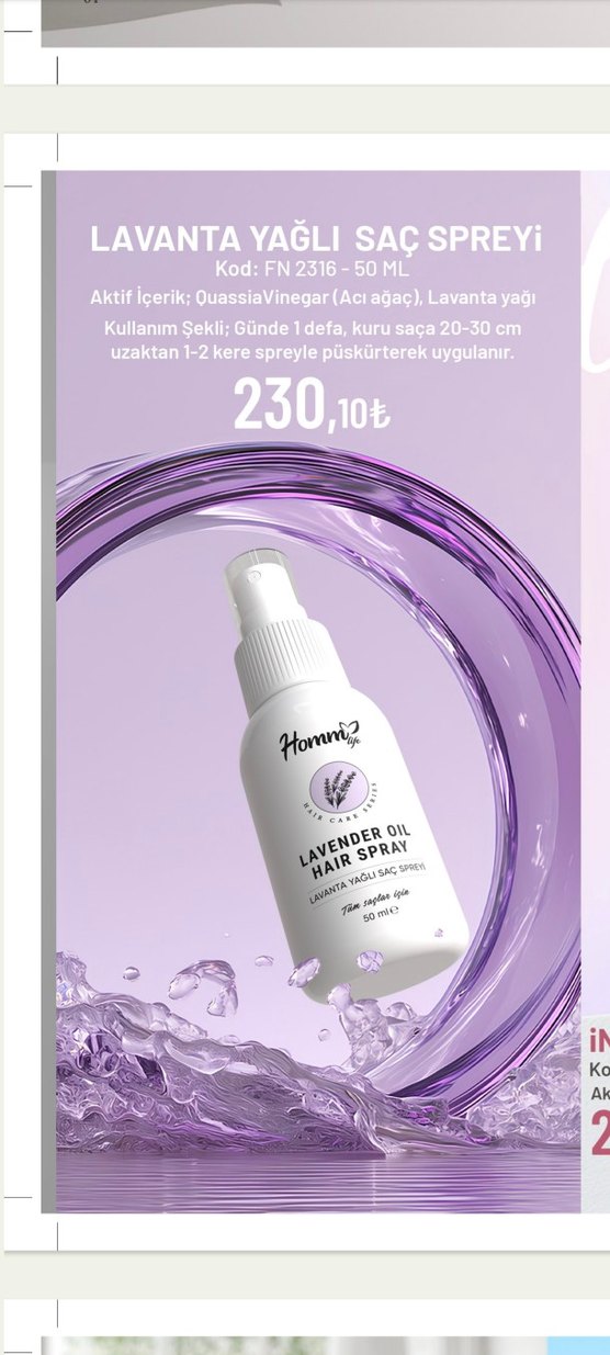 Homm Lavanta Yağlı Saç Spreyi - Görsel 4