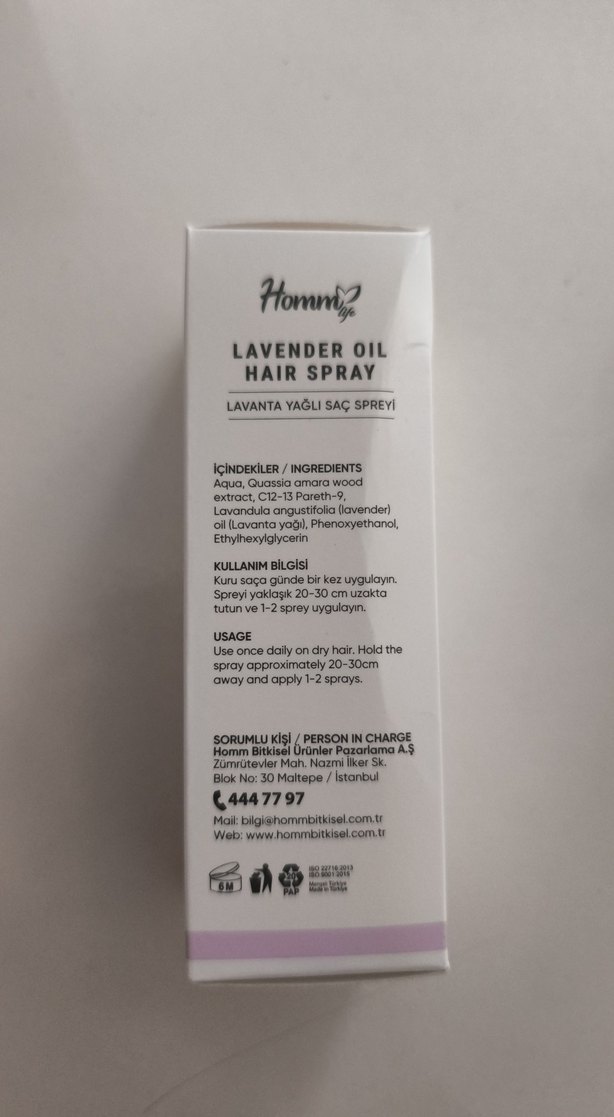 Homm Lavanta Yağlı Saç Spreyi - Görsel 2