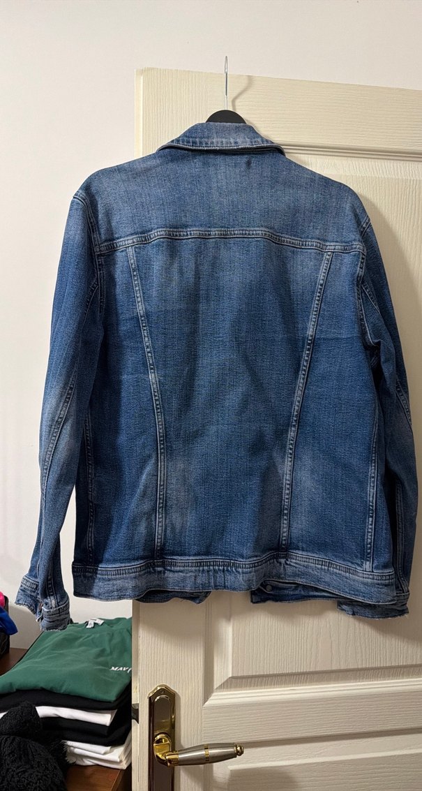 Erkek
 Mavi Denim Ceket, Düğmeli, Rahat Kesim - Görsel 2