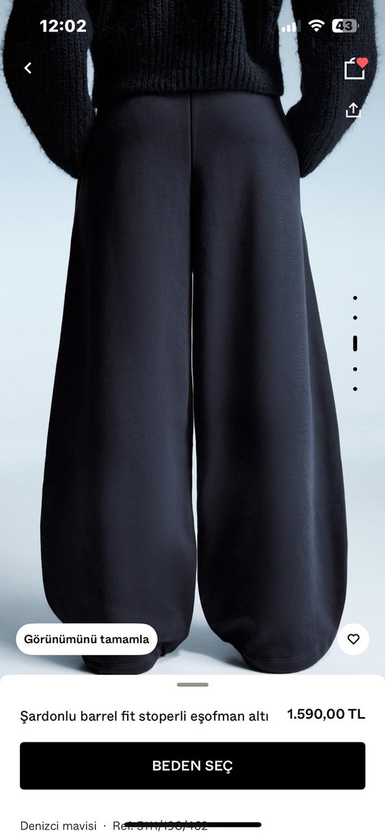 bershka barrel fit baggy eşofman altı - Görsel 2