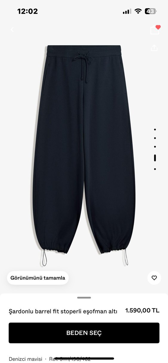 bershka barrel fit baggy eşofman altı - Görsel 3