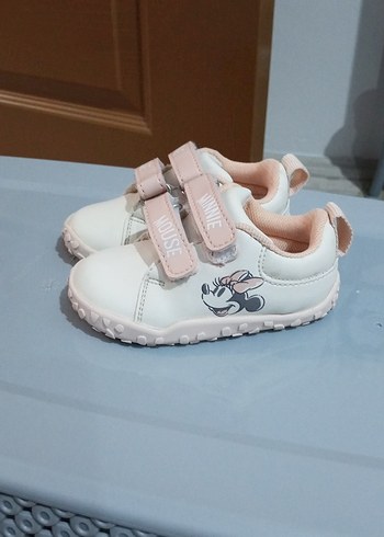Kız Çocuk Beyaz Minnie Mouse Spor Ayakkabı