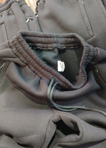 Fermuarlı Erkek siyah Eşofman Altı - Görsel 3