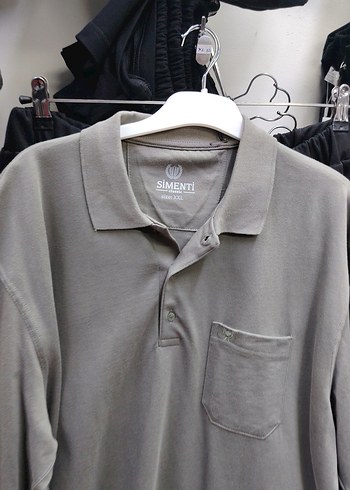 Bej Erkek Uzun Kollu Polo Tişört - Görsel 2