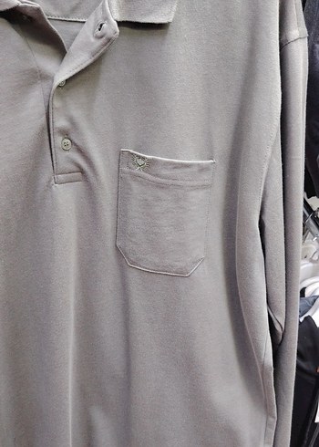 Bej Erkek Uzun Kollu Polo Tişört - Görsel 3