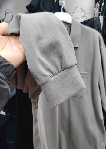 Bej Erkek Uzun Kollu Polo Tişört - Görsel 5