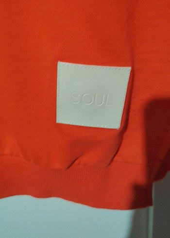 Kadın turuncu Oversize Sweatshirt - Görsel 2