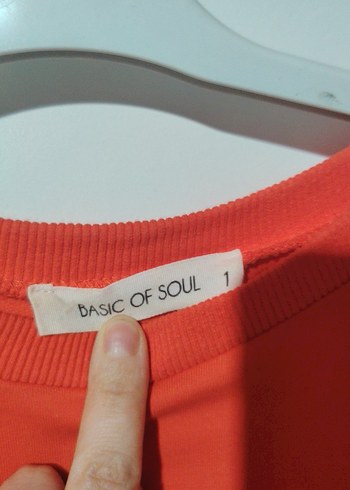 Kadın turuncu Oversize Sweatshirt - Görsel 3