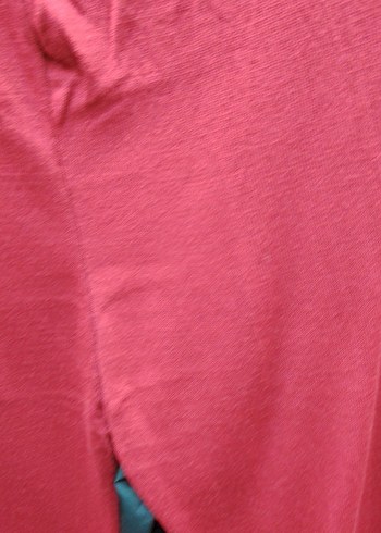 Düğmeli Desenli Kırmızı panço Hırka - Görsel 4