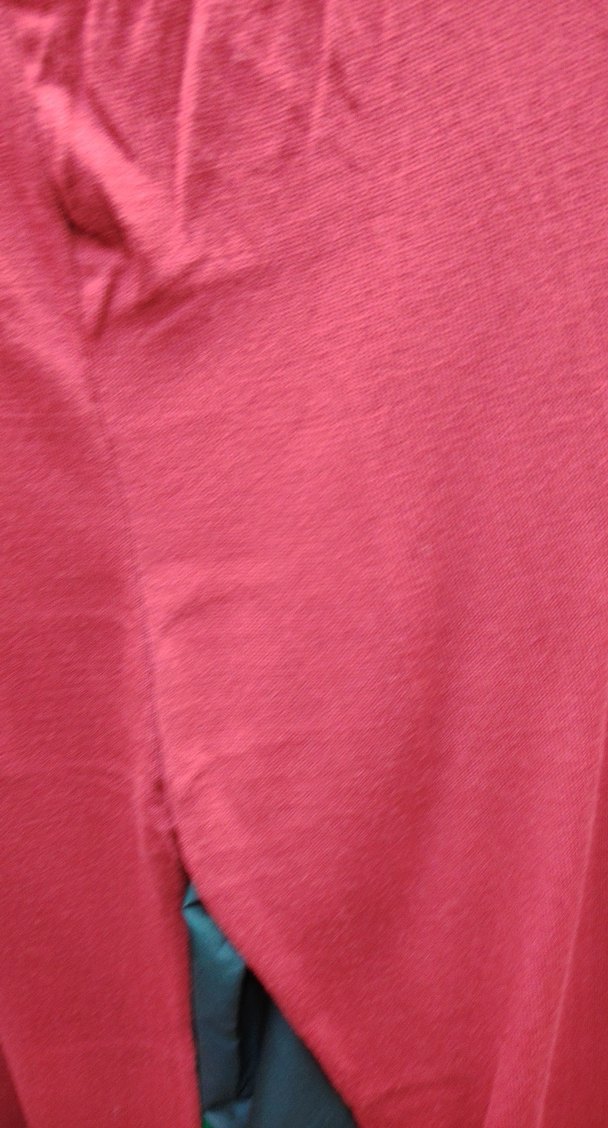 Düğmeli Desenli Kırmızı panço Hırka - Görsel 4