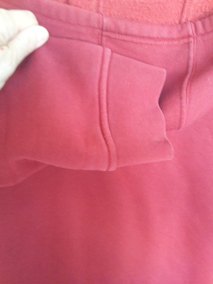 Bordo Kapüşonlu Fermuarlı Sweatshirt - Görsel 4