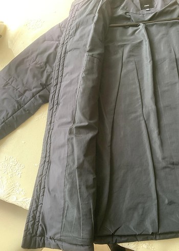 Düğmeli LACİVERT Erkek Midi Mont - Görsel 5