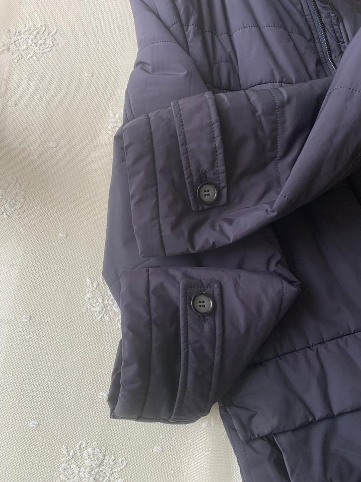 Düğmeli LACİVERT Erkek Midi Mont - Görsel 4