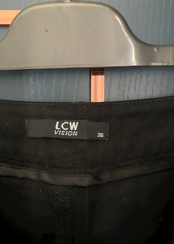LC Waikiki Siyah Keten Kadın Pantolon