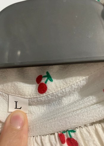 Penti Kirazlı kırık Beyaz Kadın Pijama Takımı