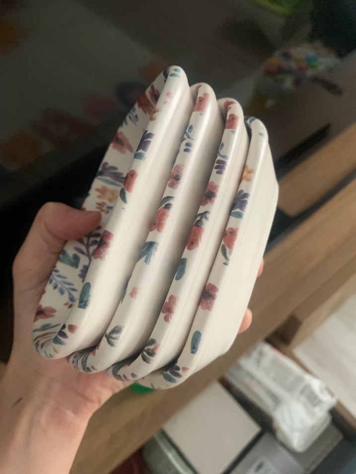 Çiçek Desenli Çok Renkli keramika kahvaltı takımı - Görsel 4